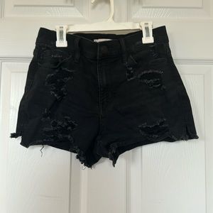 Black denim shorts size 9